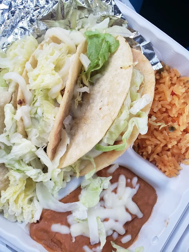 Chicken Tacos Rice and Beans